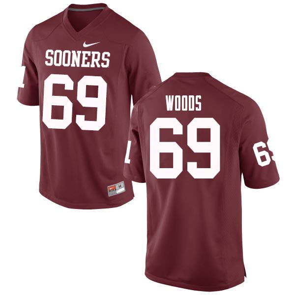 Men #69 Clayton Woods Oklahoma Sooners College Football Jerseys Sale-Crimson